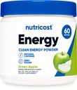 Nutricost Energy Complex (Green Apple) (60 Σερβιέτες) - Καθαρή Ενέργεια σε σκόνη, 300g Συμπλήρωμα διατροφής