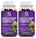 Glucosamine Chondroitin Gummies - 2- Συσκευασία, επιπλέον δύναμη 1500mg Γλυκοσαμίνη με MSM & Elderberry, Ευελιξία Υποστήριξη, Best Cartilage & ανοσοποιητικό συμπλήρωμα υποστήριξης για άνδρες και γυναίκες - 120 καταμέτρηση