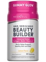 NeoCell Μαλλιά, δέρμα και νύχια Builder ομορφιάς με κολλαγόνο, βιοτίνη και βιταμίνη C, περιλαμβάνει αντιοξειδωτικά, Gummy, λεμόνι, 60 κόμη, 1 μπουκάλι