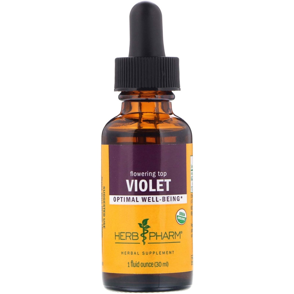 Herb Pharm Certified Organic Violet Liquid Extract Drops, 1 oz