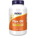 NOW Συμπληρώματα Τροφίμων, Λάδι flax 1000 mg με Απαραίτητα Ωμέγα-3, Ψυχρή πίεση, Hexane Free, Vegan Formula, 120 Veg Softgels
