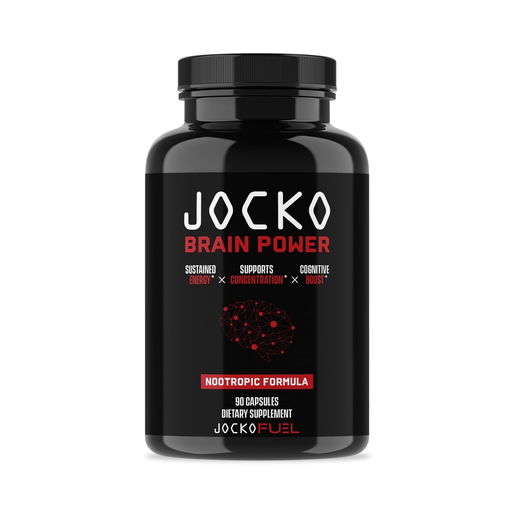 Jocko Fuel Brain Power - Νοοτροπικά συμπληρώματα διατροφής για μνήμη & εστίαση με L Theanine, L Carnitine- ενέργεια & συμπλήρωμα εστίασης (90 κάψουλες)
