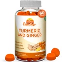 Turmeric Curcumin & Ginger Chewable Gummies for Adults and Children.Vegan Friendly, Kosher & Halal, Gluten Free, Non GMO. 60 Count