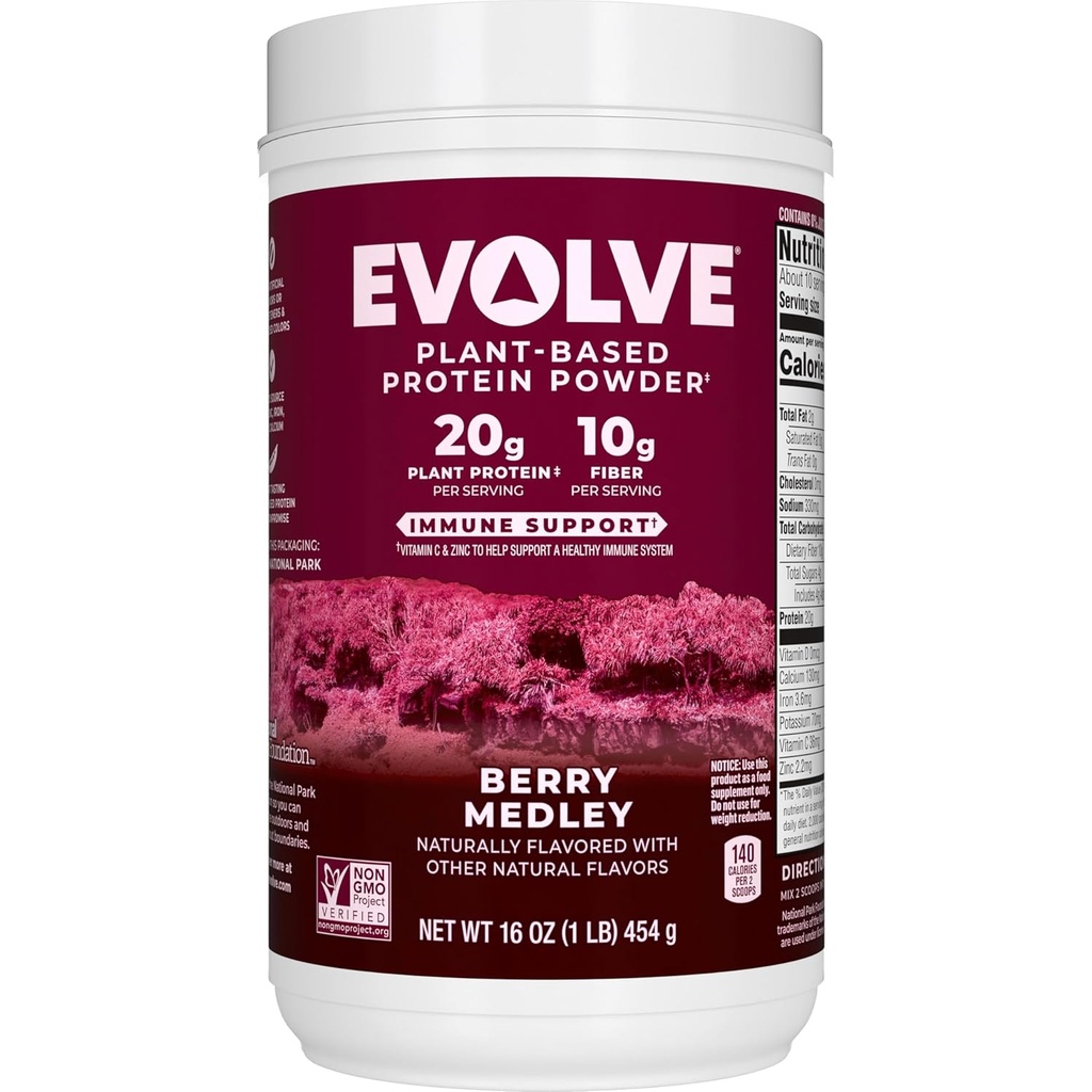 Evolve Protein Powder, Berry Medley, 20g Protein, 1 λίρα