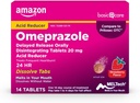   Basic Care Omeprazole Delayed Release Orally Disintegrating Tablets, 20 mg, Acid Reducer, Strawberry Flavor, 14 Count (Pack of 1)