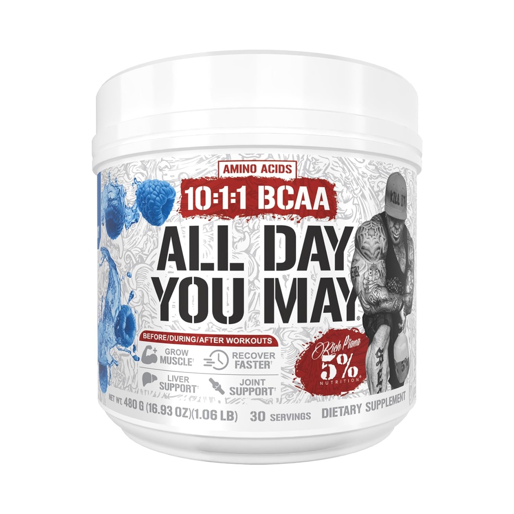 5% Διατροφή πλούσια Piana AllDayYouMay BCAA Σκόνη 