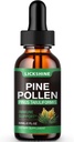 1 Pack Pine Pollen Βάμμα - Βιολογικό Pine Pollen Powder Liquid Drops Extract for Immune Support, Sugar Free Natural Herbal Supplement - Vegan Pine Pollen Drops 2 Fl.Oz.