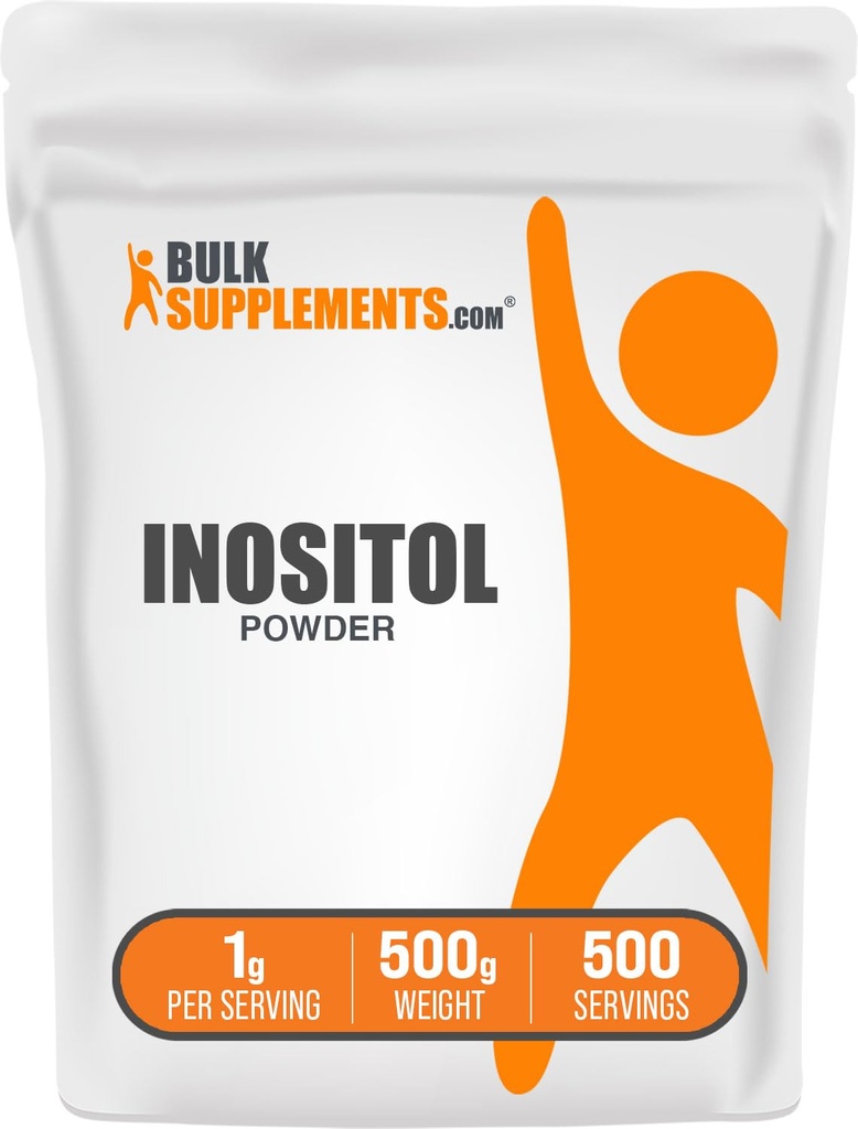 BulkSupplements.com Ινοσιτόλη σε σκόνη - συμπλήρωμα Ινοσιτόλης, συμπλήρωμα βιταμίνης Β8 - Χωρίς γεύση και γλουτένη, 1g ανά σερβίρισμα, 500g (1.1 lbs) (πακέτο των 1)
