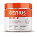 The Genius Brand Genius Μύες - Μύες συμπλήρωμα υγείας για την ανάπτυξη, την αντοχή και την ανάκτηση - Μη ορμονική Φόρμουλα - 6 Βιολογικά Μανιτάρια - Φυσικά-γλυκασμένα - 30 Υπηρεσίες - Βανίλια Φράουλα