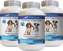 ΣΥΜΠΛΗΡΩΜΑΤΑ PET & NUTRITION LLC Dog Coat Treats - Σκύλος Hair and Coat Complex - Itch Relief - Ανοσοποιητική Υποστήριξη - Βιταμίνες και Ορυκτά - Σκύλος Βιταμίνη e - 3 μπουκάλια (180 θεραπείες)