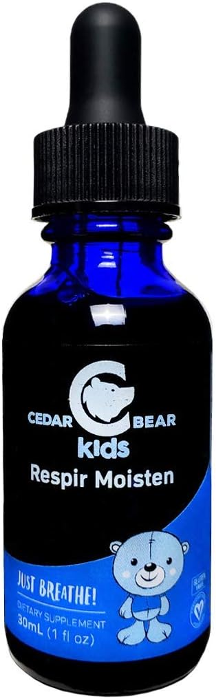 Cedar Bear Respir Moisten for Kids a Liquid Herbal Supplement that Moisturizes and Soothes Irritated Respir Inspire Thisses and Relives Occasional Dry Coughs 1 Fl Oz