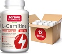 Jarow Formulas L-Carnitine 500 mg - 100 Veggie Licaps - Σημαντικός Συνεργάτης για την Παραγωγή Ενέργειας (ATP) από Λίπη - Συμπλήρωμα Διατροφής - Vegan - Μέχρι 100 Σερβιέτες, Συσκευασία των 12