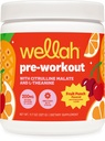 Wellah Pre-Wortout Drink Mix (Fruit Punch Flavored, 30 Servings) - με Citrulline Malate και L-Theanine, 200mg Φυσική καφεΐνη & 1000mg Βήτα-Αλανίνη