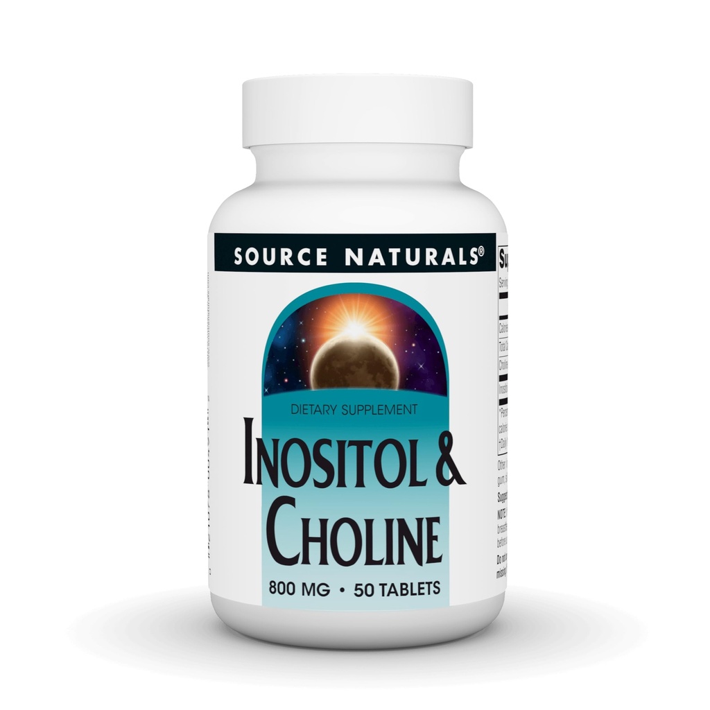 Source Naturals Inositol & Choline, Supports Healthy Nerve Function* - 800 mg -50 Vegetarian Tablets