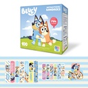 Bluey Kids Adhesive Bandages, 3 Assorted Sizes, 100 Count | For Minor Cuts, Scrapes, & Burns. Great for Birthdays, School Supplies, Stickers, Stocking Stuffers & White Elephant Gifts