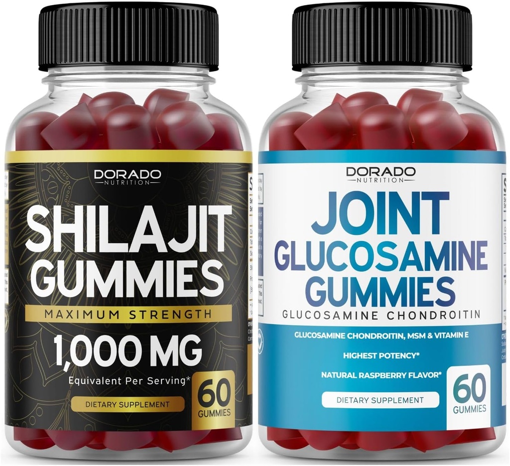 DORADO NUTRITION Shilajit Gummies for Men & Women (60 Gummies) και Glucosamine Chondroitin (60 κόμης)