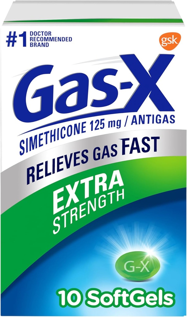 Αέριο- X Extra Strength Gas Relief Softgels με Σιμεθικόνη 125 mg - 10 Count