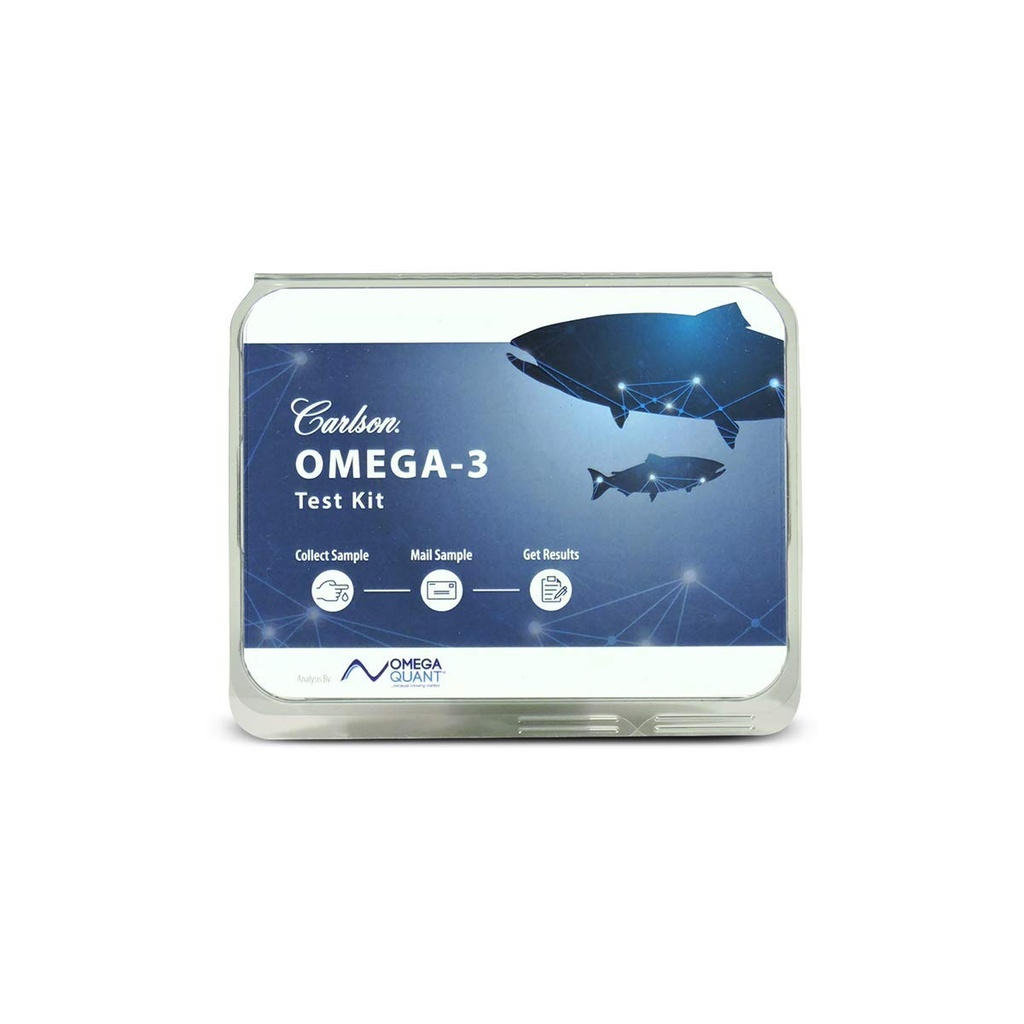 Carlson Omega-3 Test Kit, Omega-3 Index Home Testing Kit, Measures EPA & DHA Levels, 1 Kit