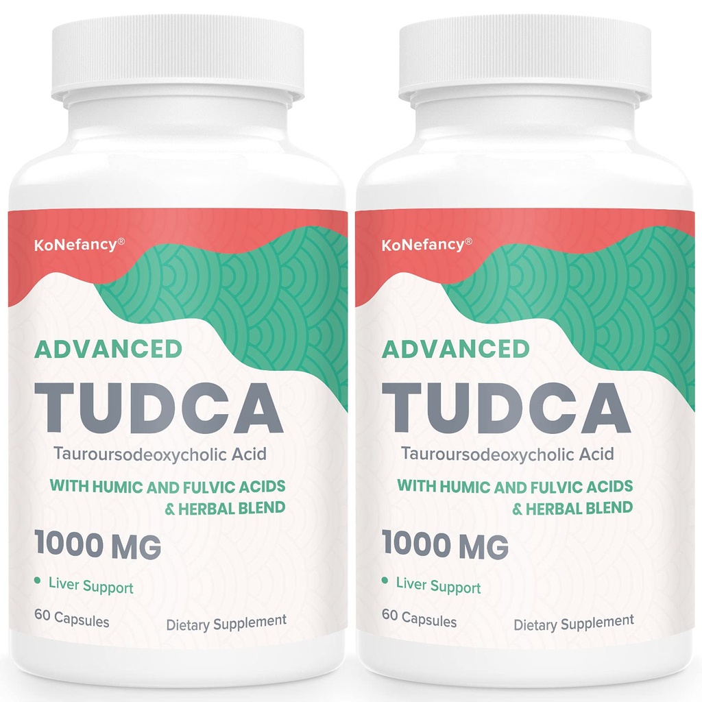 Συμπληρώματα ήπατος TUDCA 1000 mg-αλάτια για τον καθαρισμό του ήπατος Detox-Milk Thetle Herbal Blend με Fulvic και Humic Acid για το συκώτι, δυσπεψία,120 κάψουλες Vegan