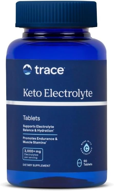 Trace Minerals Keto Electrolyte Tablets - Συμπλήρωμα ηλεκτρολυτών για την ενίσχυση κατά της αφυδάτωσης - συμπλήρωμα αντοχής με τα Ορυκτά - Υποστηρίζει την απόδοση & την αποκατάσταση των μυών - 90 δισκία (15 σερβίτσια)