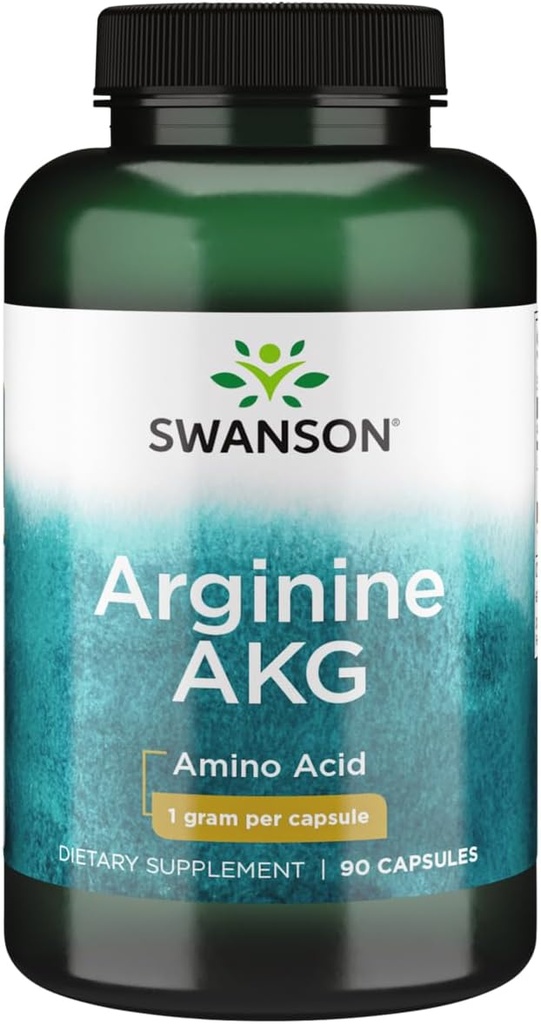 Swanson Amino Acid Μέγιστη ισχύς Arginine Akg Nitric Oxide Enhancer 1000 Milligrams 90 Κάψουλες