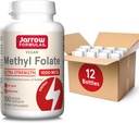Jarow Formulas Folate methyl 1000 mcg, Συμπλήρωμα διατροφής, Folate methyl for Cellular Energy Support, 100 κάψουλες λαχανικών, 100 ημέρες προσφοράς, (πακέτο των 12)