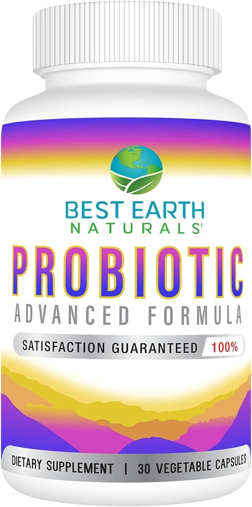 Best Earth Naturals Probiotics Advanced Formula for Women and Men with 5,75 Billion CFU - 30 Κάψουλες (30 Day Supply)