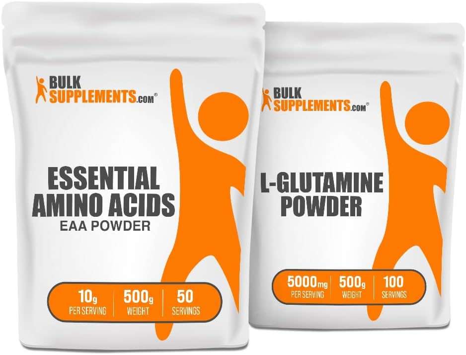 BulkSupplements EAA Powder 500g + L-Glutamine 500g Bundle