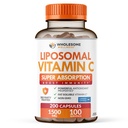 Υγιής ευεξία Liposomal Vitamin C Κάψουλες (200 χάπια 1500mg Buffered) Υψηλή Απορρόφηση, ανοσοποιητικό σύστημα & Collagen Booster, Υψηλής Δόσης λιπώδης διαλυτή ασυλία Υποστήριξη Ασκορβικό οξύ, φυσικό Vegan
