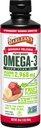 Vegan Omega 3 6 9 Flaxseed Oil Liquid Supplement, Φράουλα Μπανάνα Smoothie, Λάδι λιναρόσπορου με 2,968 mg ALA Λιπαρά οξέα, μη ΓΤΟ και Χωρίς γλουτένη, 16 oz
