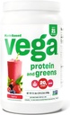 Vega Protein and Greens Protein Powder, Berry - 20g Plant Based Protein Plus Veggies, Vegan, Non GMO, Pea Protein for Women and Men, 1.3 lbs (Packaging May Vary)