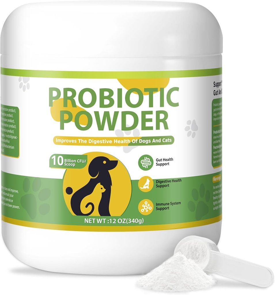 Σκύλος Probiotic Powder Digestive Ένζυμα 12 OZ Κόνις Plus Πρεβιοτικά Προβιοτικά Ένζυμα Αποτρέπει την αναστατωμένη στομαχόκοκκο Digestive Υγεία Υποστήριξη ανοσοποιητική προβιοτικά Σκόνη για Διάρροια