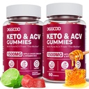 (2 συσκευασία) Keto ACV Gummies1500MG Keto Gummies Μηλίτης μηλίτη Ξύδι που διαμορφώνεται με ρόδι χυμό τεύτλων σε σκόνη B12 Vegan Non GMO 120 Gummys