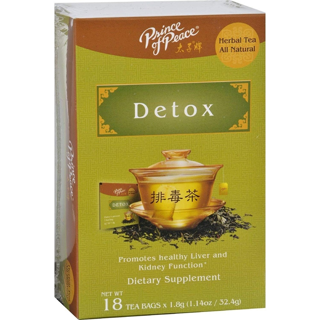 Prince of Peace Herbal Detox Tea - 4 Pack of 18 Tea Bags Each