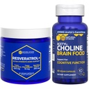 ΦΥΣΙΚΑ STACKS Acetylcholine Brain Food + Resveratrol συμπλήρωμα Bundle - Υποστηρίζει Γνωστική λειτουργία & εγκεφαλική γήρανση * - 120 Σύνολο κάψουλες