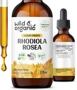 Άγρια & οργανική Rhodiola Rosea Βάμμα - Υποστήριξη Mood - Relaxing Rhodiola συμπλήρωμα - Ρίζα εκχύλισμα Υγρές σταγόνες - Vegan, Ζάχαρη & Αλκοόλ-δωρεάν - 2 fl oz