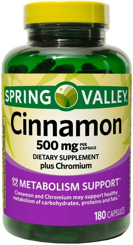Spring Valley Cinnamon 500mg Metabolism Support
