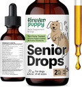 Forever Puppy Senior Dogs Drops - Ανοσοποιητικό & Εγκεφαλικό Συγκρότημα Υποστήριξης Ηλικιωμένων Σκύλων όλων των Φυλή & Μεγέθη - Βιταμίνες και Συμπληρώματα για Παλαιότερα Κατοικίδια - Συμπληρώματα διατροφής - 2 oz