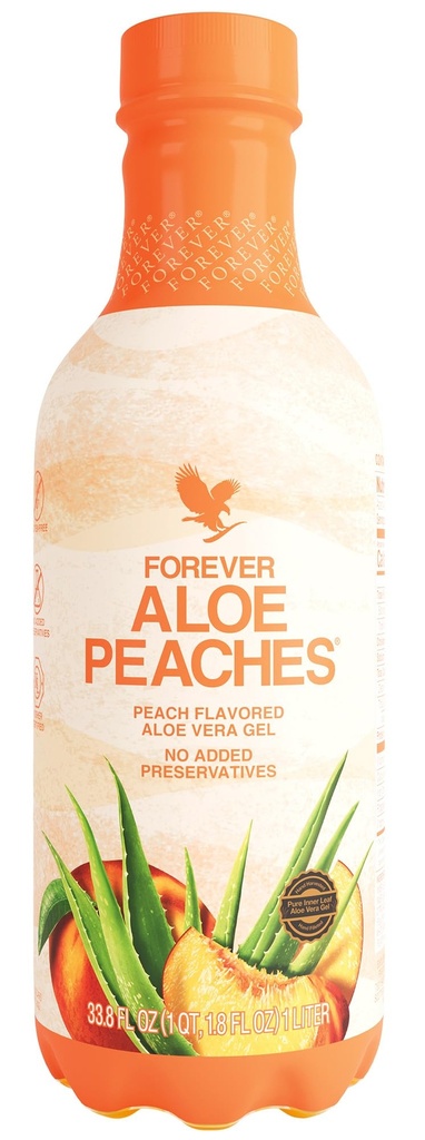 Forever Living - Αλόη Ροδάκινα, Αγνή Αλόη με Realάλ Peachάκινο Γεύσης, Υποστηρίζει την πέψη και το ανοσοποιητικό σύστημα, Vegan και χωρίς γλουτένη, 33,8 fl oz, 1 συσκευασία
