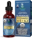 USDA Organic Liquid Vitamin D3 K2 Drops for Adults 