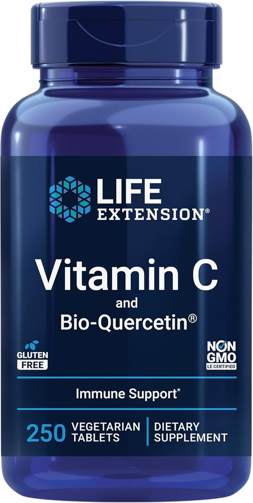 Life Extension Super Omega-3 Fish Oil, Sesame & Olive Extract with Vitamin C & Bio-Quercetin Phytosome - 240 Softgels & 250 Tablets