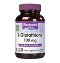 Bluebonnet Nutrition L-Glutathione 100mg, Free-Form Amino Acid, για δωρεάν ριζική προστασία, χωρίς σόγια, χωρίς γλουτένη, μη GMO, Kosher Certified, Vegan, 30 κάψουλες λαχανικών, 30 εξυπηρετούν