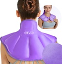 REVIX Shoulder Ice Pack Reusable Large Neck Shoulder Ice Pack Wrap for Upper Back Tiredness, Soothing Discomfort and Fatigue, Purple