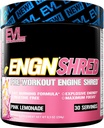 EVL Ultimate Preworkout Powder - Θερμογόνος καύση λίπους Υποστήριξη Preworkout Powder Drink for Lasting Energy Focus and Stamina - ENGN Shred Intense Create Free Preworkout Drink Mix - Pink Λεμονάδα