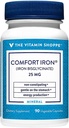 Η Βιταμίνη Shoppe Comfort Iron 25MG, Κλινικά Σπουδασμένος Διγλυκινικός Σιδήρος, Παραγωγή Ενέργειας & Ανοσολογική Υποστήριξη, Απλό & Μη Συστατικό Συμπλήρωμα (90 Κάψουλες Veggie)