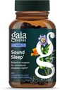 Gaia Herbs Sound Sleep - Natural Sleep Support to Promote Calm & Relaxation - with Valerian Root, Passionflower & More - 60 Vegan Liquid Phyto-Capsules (20-Day Supply)