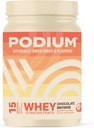 Podium Nutrition Whey Protein Powder, Chocolate Brownie, 22g Protein Per Serving with Digestive Enzymes, Whey Protein Isolate & Concent, Gluten Free, Low Carb, Low Sugar & Soy Free, 15 Servers