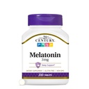 21st Century Melatonin 3mg Gentle Strength Tablets, 200 Count, Sleep Aid for Adults, Promotes Relaxation & Restful Sleep, Non-Habit Forming, Gluten-Free, Non-GMO