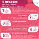 nightnature Evening Primrose Oil Gummies for Women – 1000mg με Black Cohosh Extract – Ορμονική Ισορροπία, PMS & Εμμηνόπαυση Υποστήριξη – Vegan, Χωρίς ζάχαρη, Μη ΓΤΟ