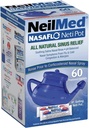 NeilMed NasaFlo Άθραυστο Neti Pot με 60 προμιγμένα πακέτα